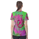 Groovy Abstract Green And Red Lava Liquid Swirl Women s Sport Mesh Tee View2