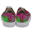 Groovy Abstract Green And Red Lava Liquid Swirl Kids  Low Top Canvas Sneakers View4