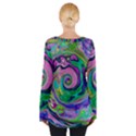 Groovy Abstract Aqua And Navy Lava Liquid Swirl Tie Up Tee View2