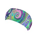 Groovy Abstract Aqua And Navy Lava Liquid Swirl Yoga Headband View1