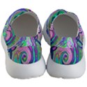 Groovy Abstract Aqua And Navy Lava Liquid Swirl Men s Lightweight Slip Ons View4