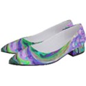 Groovy Abstract Aqua And Navy Lava Liquid Swirl Women s Low Heels View2