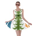 Forest Christmas Tree Spruce Skater Dress View1