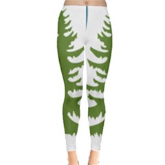 Forest Christmas Tree Spruce Leggings  by Desi8484