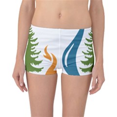 Forest Christmas Tree Spruce Reversible Boyleg Bikini Bottoms by Desi8484