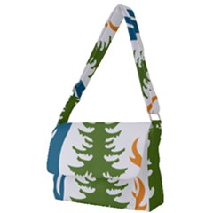 Forest Christmas Tree Spruce Full Print Messenger Bag by Desi8484