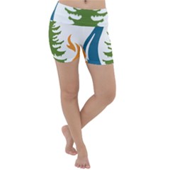 Forest Christmas Tree Spruce Lightweight Velour Yoga Shorts by Desi8484