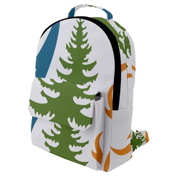 Forest Christmas Tree Spruce Flap Pocket Backpack (Small)