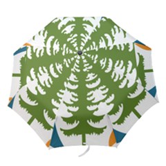 Forest Christmas Tree Spruce Folding Umbrellas