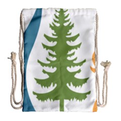 Forest Christmas Tree Spruce Drawstring Bag (large)