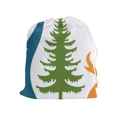 Forest Christmas Tree Spruce Drawstring Pouch (xl) by Desi8484