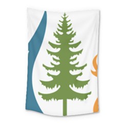 Forest Christmas Tree Spruce Small Tapestry by Desi8484