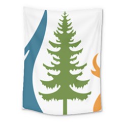 Forest Christmas Tree Spruce Medium Tapestry by Desi8484