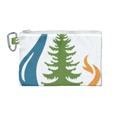 Forest Christmas Tree Spruce Canvas Cosmetic Bag (medium) by Desi8484