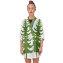 Forest Christmas Tree Spruce Half Sleeve Chiffon Kimono View1