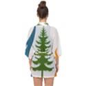 Forest Christmas Tree Spruce Half Sleeve Chiffon Kimono View2