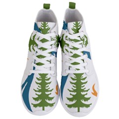 Forest Christmas Tree Spruce Men s Lightweight High Top Sneakers by Desi8484