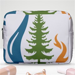 Forest Christmas Tree Spruce Make Up Pouch (large) by Desi8484