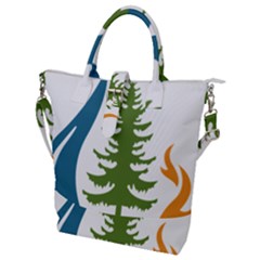 Forest Christmas Tree Spruce Buckle Top Tote Bag