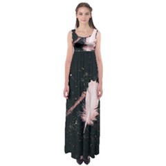 Feather Magic Empire Waist Maxi Dress