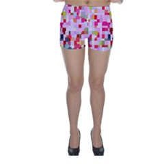 The Framework Paintings Square Skinny Shorts by Pakrebo