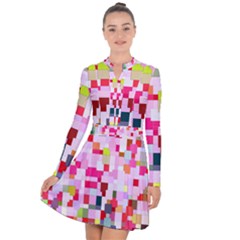 The Framework Paintings Square Long Sleeve Panel Dress by Pakrebo