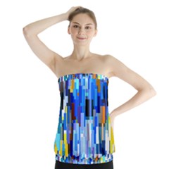 Color Colors Abstract Colorful Strapless Top by Pakrebo