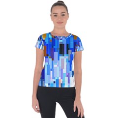 Color Colors Abstract Colorful Short Sleeve Sports Top  by Pakrebo