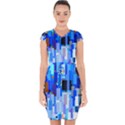 Color Colors Abstract Colorful Capsleeve Drawstring Dress  View1