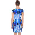 Color Colors Abstract Colorful Capsleeve Drawstring Dress  View2