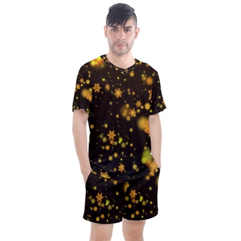 Background Black Blur Colorful Men s Mesh Tee And Shorts Set by Pakrebo