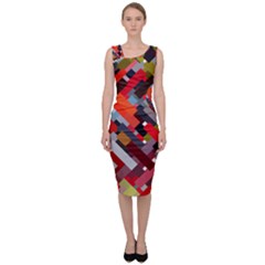 Maze Mazes Fabric Fabrics Color Sleeveless Pencil Dress