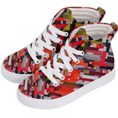 Maze Mazes Fabric Fabrics Color Kids  Hi-top Skate Sneakers by Pakrebo