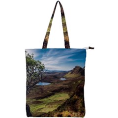 Landscape Quairaing Scotland Double Zip Up Tote Bag by Pakrebo