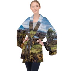 Landscape Quairaing Scotland Velvet Kimono Robe