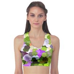 Art Flower Flowers Fabric Fabrics Sports Bra by Pakrebo