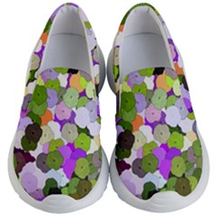 Art Flower Flowers Fabric Fabrics Kids  Lightweight Slip Ons by Pakrebo