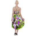 Art Flower Flowers Fabric Fabrics High-Low Halter Chiffon Dress  View2