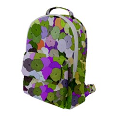 Art Flower Flowers Fabric Fabrics Flap Pocket Backpack (large)