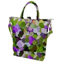 Art Flower Flowers Fabric Fabrics Buckle Top Tote Bag View1