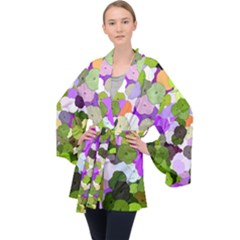 Art Flower Flowers Fabric Fabrics Velvet Kimono Robe