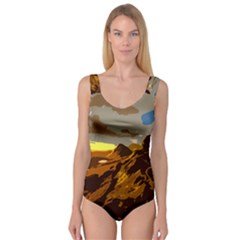 Scotland Monti Mountains Mountain Princess Tank Leotard  by Pakrebo