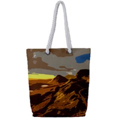 Scotland Monti Mountains Mountain Full Print Rope Handle Tote (small) by Pakrebo