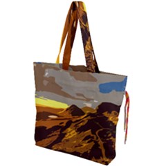 Scotland Monti Mountains Mountain Drawstring Tote Bag by Pakrebo