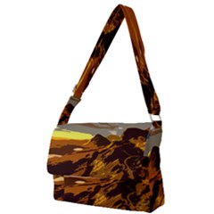 Scotland Monti Mountains Mountain Full Print Messenger Bag by Pakrebo