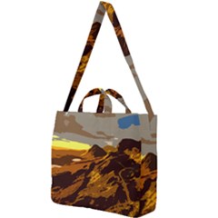 Scotland Monti Mountains Mountain Square Shoulder Tote Bag