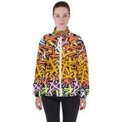 Color Colors Network Networks High Neck Windbreaker (women)