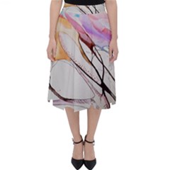 Art Painting Abstract Canvas Classic Midi Skirt by Pakrebo