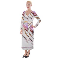 Art Painting Abstract Canvas Velvet Maxi Wrap Dress