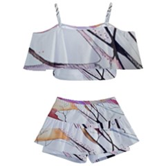 Art Painting Abstract Canvas Kids  Off Shoulder Skirt Bikini by Pakrebo